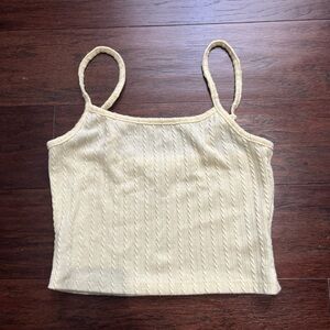 Pink Rose Cream Knit Camisole